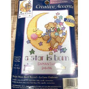 Counted Cross Stitch Kit A Star Is Born Birth Record Personalized